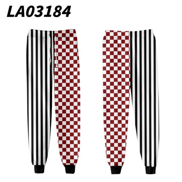 

men's pants cargo men women streetwear casual hip hop joggers sweatpants plaid and striped patchwork print trousers, Black