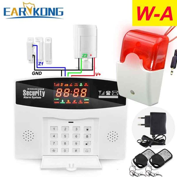 

selling english/russian/spanish wireless wired gsm home alarm system support listen & intercom, siren systems