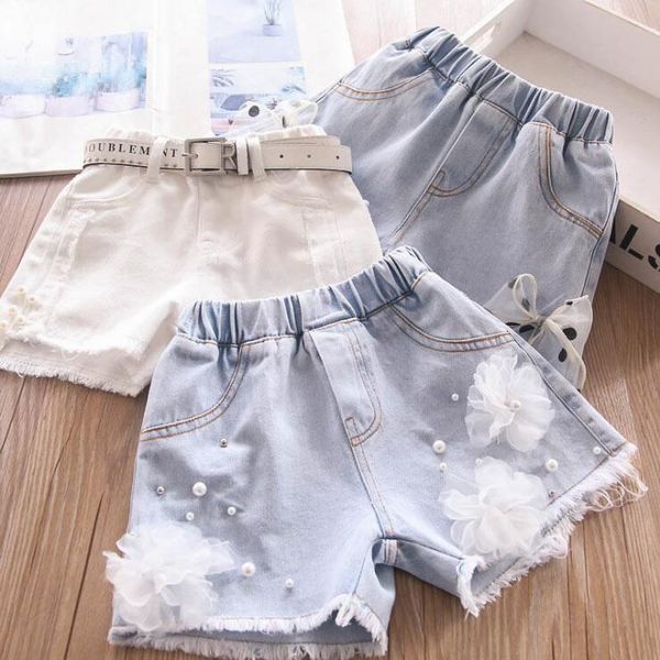 

style girls denim shorts summer cotton fashion kids 2-7 years ye284, Black