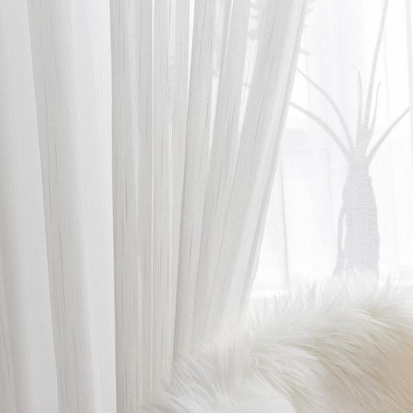 

curtain & drapes white stripe window tulle for living room nordic simply sheer voile screen yarn bedroom customizable