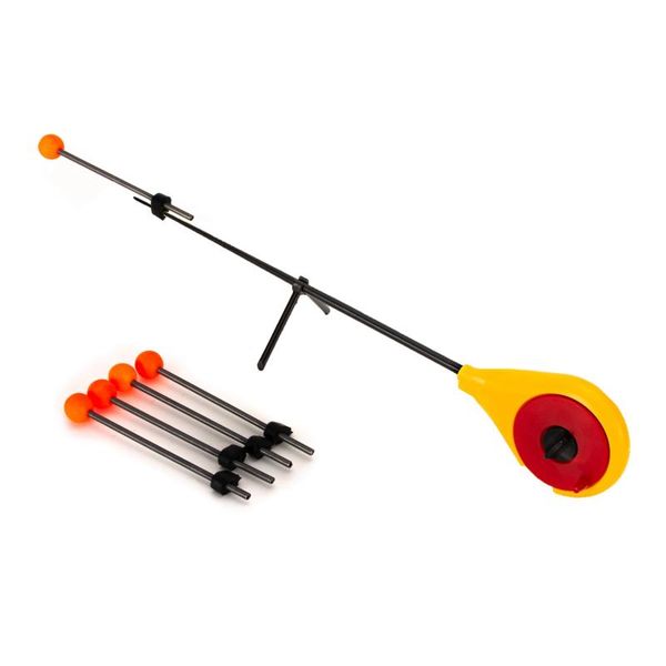 

boat fishing rods -outdoor winter portable mini ice rod equipment with 5pcs red ball spring accessories
