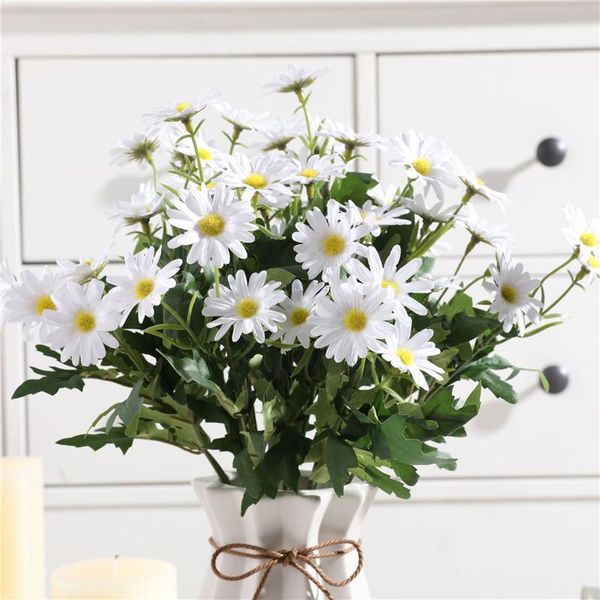

decorative flowers & wreaths 9 head artificial flower daisy simulation gerbera living room home party decoration bouquet