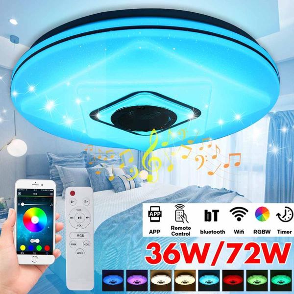 

ceiling lights 36w/72w wifi modern rgb led light home lighting app bluetooth music bedroom smart lamp with remote control