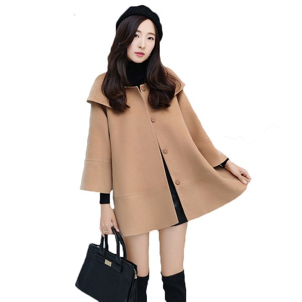 

jacket autumn torn from female neck seven mangoes single breasted women thick wool coat more say lq153 m9hj, Black;brown