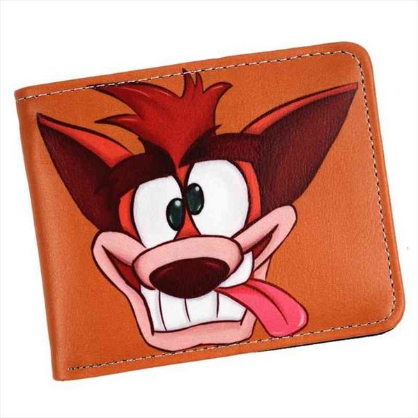 

arrival anime crash bandicoot wallet classic game purse mens, Red;black