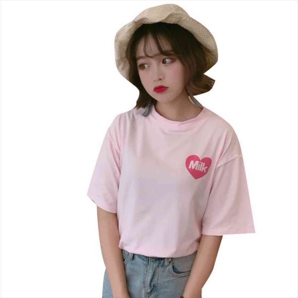 

summer japanese letter cute women t shirt fresh simple soft cotton preppy style short sleeve female shirts, White