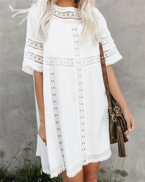 

dresses early autumn casual fresh and sweet women's cotton round neck a-line skirt dress ladies' favorite trendy fashion high-end, Black;gray