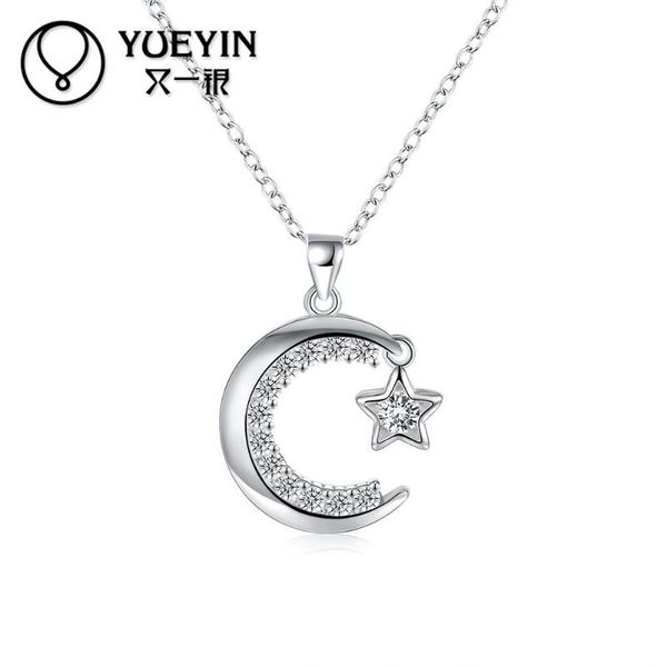 

pendant necklaces 2021 arrival silver plated necklace zircon female jewelry romantic damen halskette christmas gifts