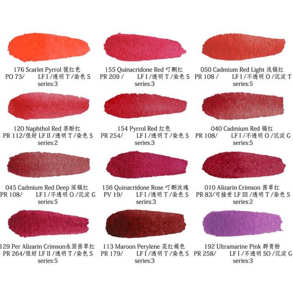 

gift sets original america mg watercolor artist grade pigment tubular 15ml red series professional art supplies