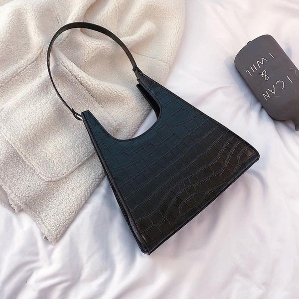 

women crocodile bag luxury designer shoulder bags ladies pu leather stone pouch purse retro baguette cross body