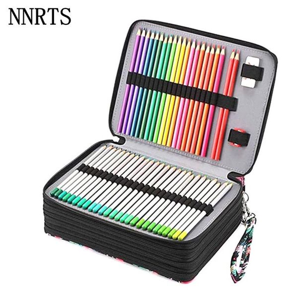 

pencil bags colorful portable case holder 200 slot waterproof large capacity pu leather bag box student gifts art supplies