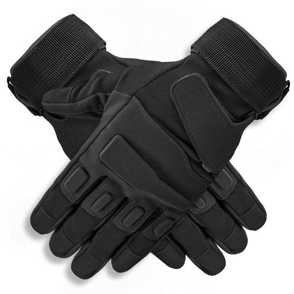

army fan full finger gloves special forces tactical non-slip wear-resistant riding men's sports cycling, Black
