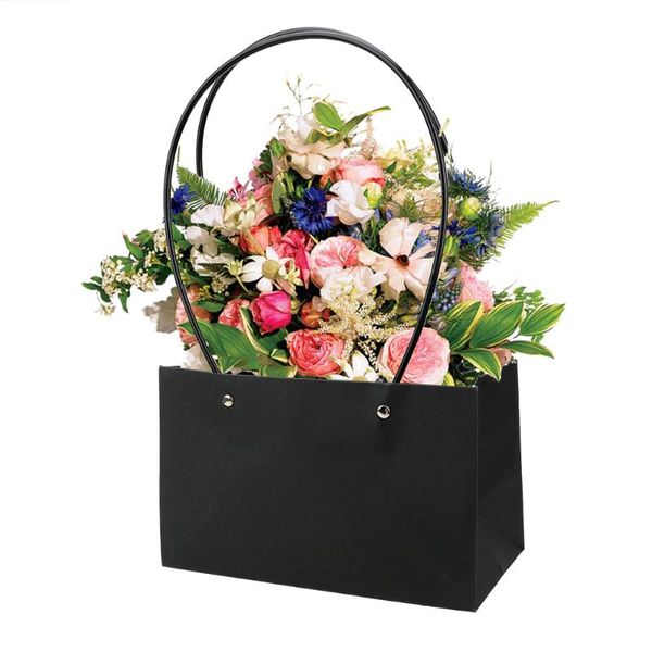 

gift wrap for wedding birthday party favor christmas year shopping package flower bag kraft paper with handle