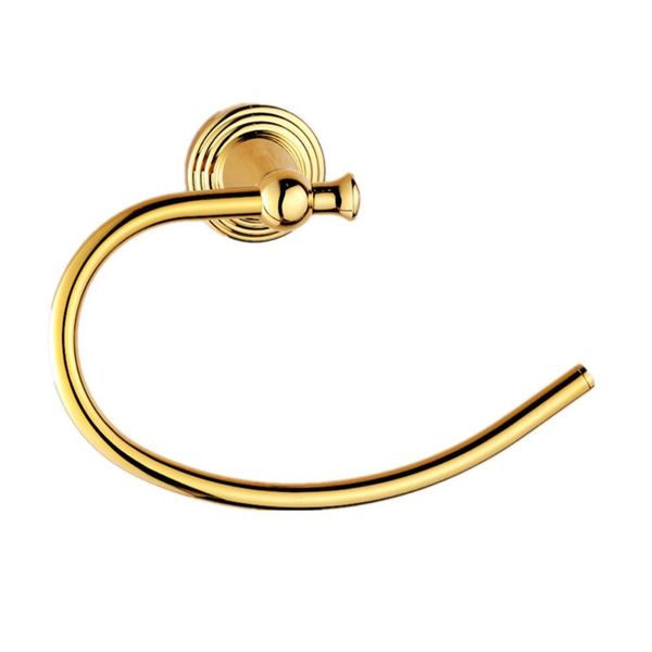 

european copper-plated gold towel rack ring small hook single hanging rings