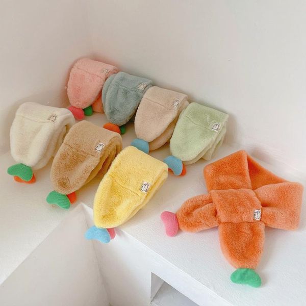 

scarves winter warm children's snood scarf christmas fashion cute imitation fur cross cartoon boys girl plush, Blue;gray