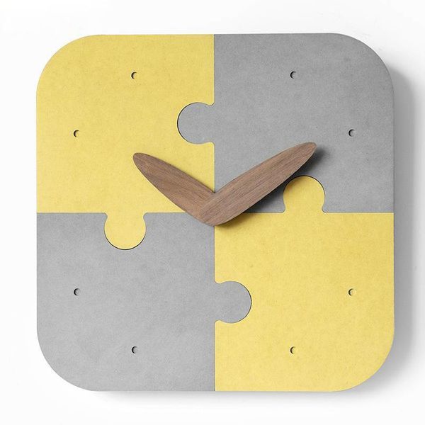 

wall clock mute modern design creative minimalist wooden home decoration living room nordic styles hanging clocks