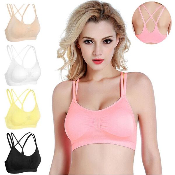 

women seamless sports style bras crop vest comfort stretch shapewear bra two-piece suits
