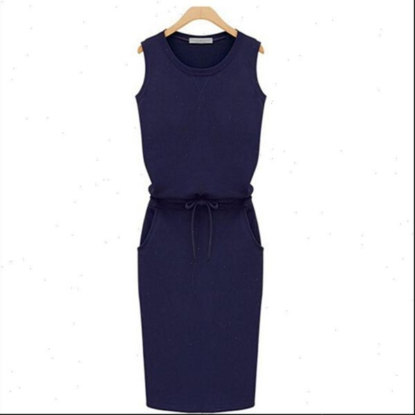 

women dresses elegant party summer dress fashion slim fit pockets pencil work sleeveless casual robe femme j2218, Black;gray