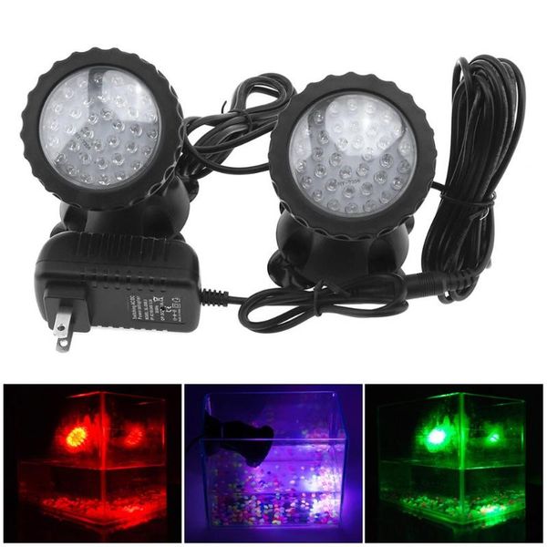 

2pcs 12v 36 led spotlight lamp 7 colors changing waterproof for garden fountain fish tank pool pond spotlights