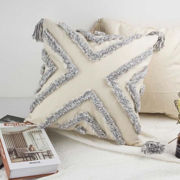 

cushion/decorative pillow cushion cover 45x45cm morroccan style diamond zigzag handmade decoration for sofa chair living room bed