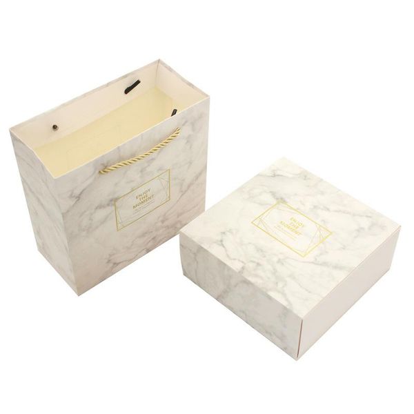 

gift wrap 100pcs small box marble color vintage wedding candy bag kraft paper chocolate boxes cookies lin5113