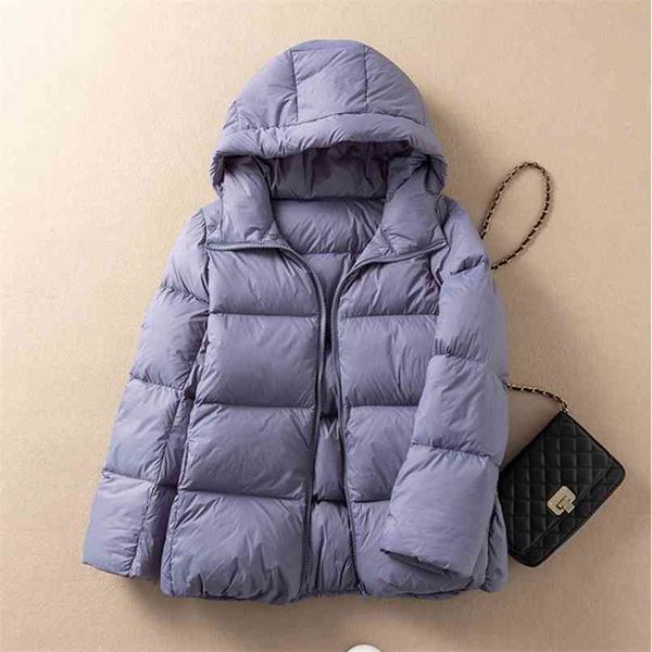 SEDUTMO Inverno Oversize Spessore Piumino D'anatra Cappotto Donna Giacca Corta Sottile Autunno Casual Piumino Parka ED1291 210913