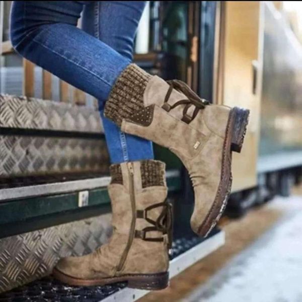 

boots size women's winter cotton in 2021 large shoes straight, Black