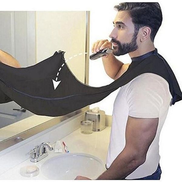 

aprons man bathroom apron male beard razor holder hair shave catcher waterproof floral cloth cleaning protection