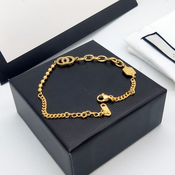 

gold lady chain women bracelet letter g designer luxury noble social wedding anniversary valentine's day gift does not fade, Black