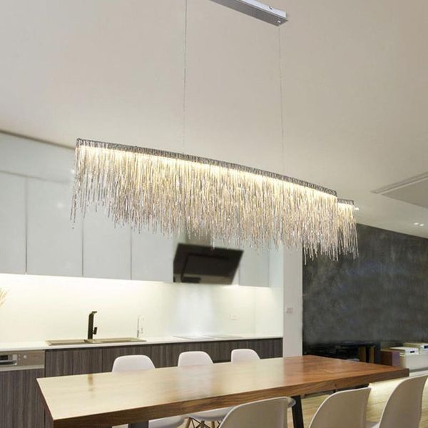 

modern tassel chandelier nordic ceiling hanglamp restaurant luxury el engineering chain living room home lighting fixtures chandeliers