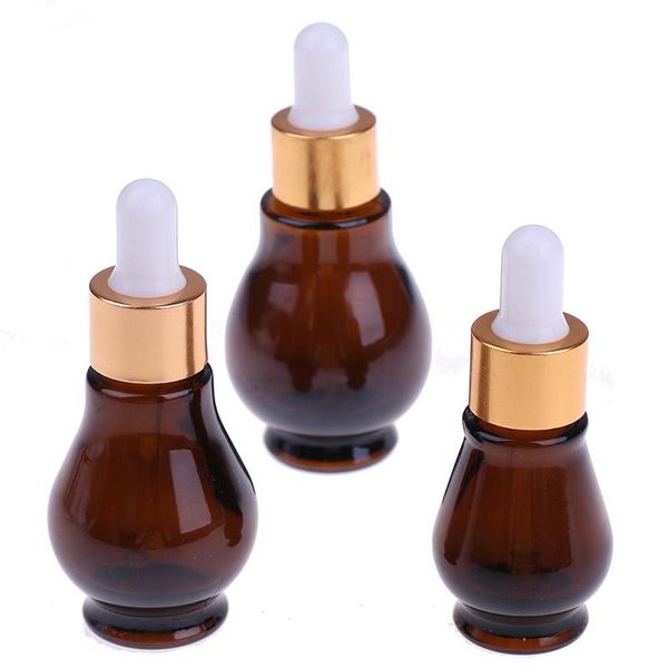 

10/20/30ml glass refillable container amber dropper bottle essential oil perfume bottles empty storage & jars