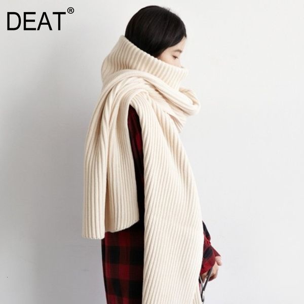 

autumn and winter turtleneck pullover sweater as scarf collar two ways wearing fashion knits tv873 210421, White;black