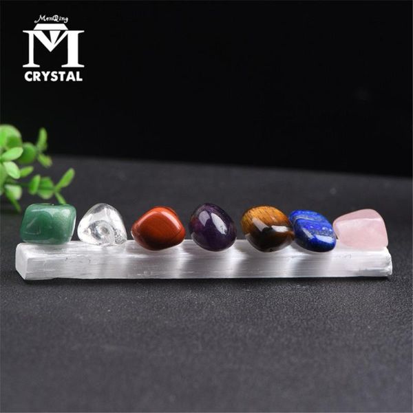

decorative objects & figurines seven chakras healing crystals stones beads polished selenite stick wand for yoga meditation spiritual re