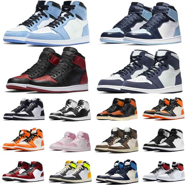 

1 high og basketball shoes 1s university blue silver toe midnight navy chicago unc patent men women sneakers trainers manbasketballshoestr5v
