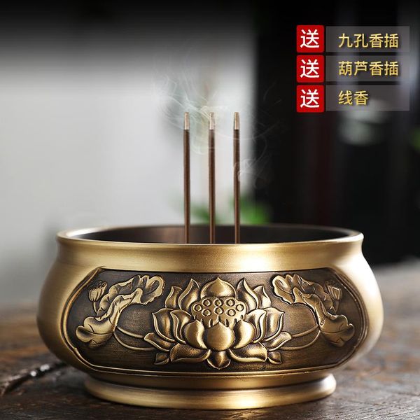 

fragrance lamps incense burner pure copper household indoor worship buddha