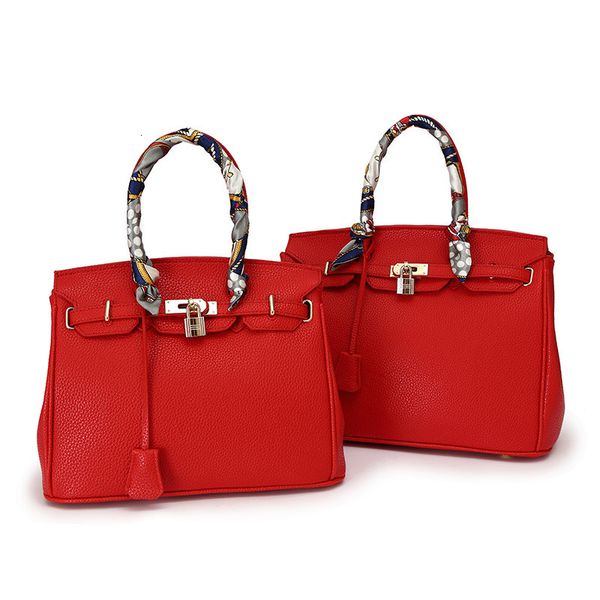 

handbag bridal red fashion bag women's litchi pu, Black;red