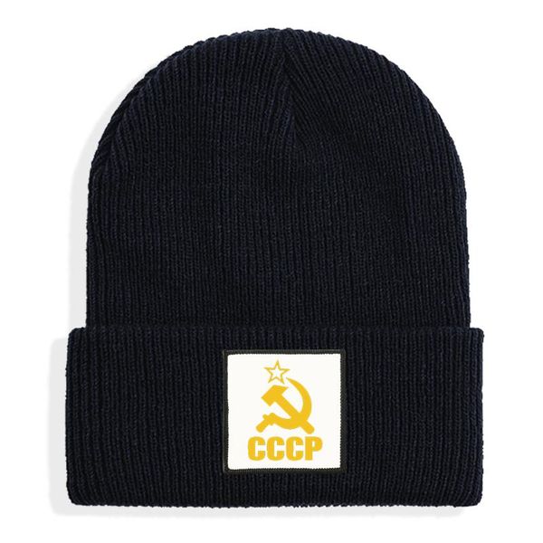 

beanies 2021 cccp ussr hat cotton flexible warm beanie hats for autumn winter russia knitted cap unisex