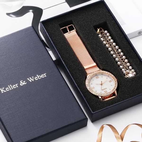 

wristwatches luxury women quartz watch women's wristwatch drop lover paired watches gift female bracelets rose gold, Slivery;brown
