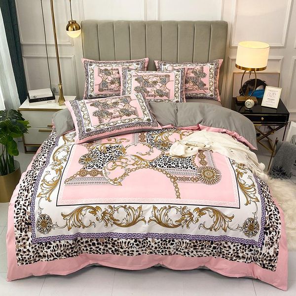 

bedding sets luxury european style digital printing duvet cover pillowcase flat sheet wedding/gift el/home textiles 4-6pcs #s