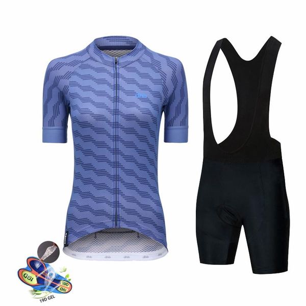 

racing sets dhb women cycling jersey set 2021 summer clothing mtb breathable bicycle bike wear clothes ropa suit, Black;blue