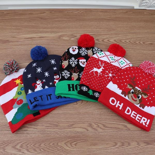 

christmas decorations keep warm gifts beanie cap hip hop men women knit hat hunting camping running home no include battery soft plush