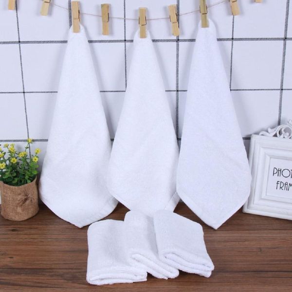 

towel lfh 10pcs/lot cotton hand highly absorbent wash cloth super soft white color machine washable