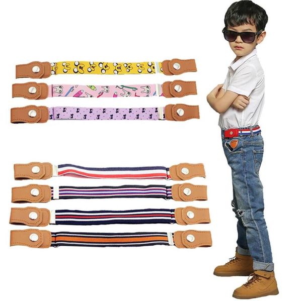 Miúdos Fivela-Livre elástico elástico cintura sem fivela trecho cintos crianças ajustáveis ​​meninos e menina cintos para jeans 6 cores
