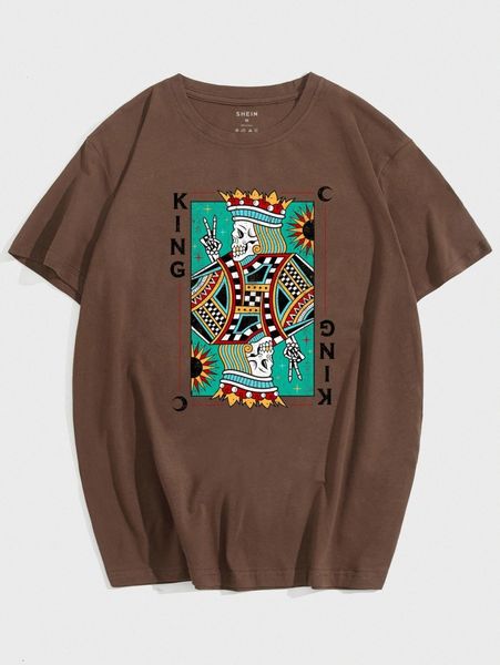 

men letter & skull print tee u6cv#, White;black