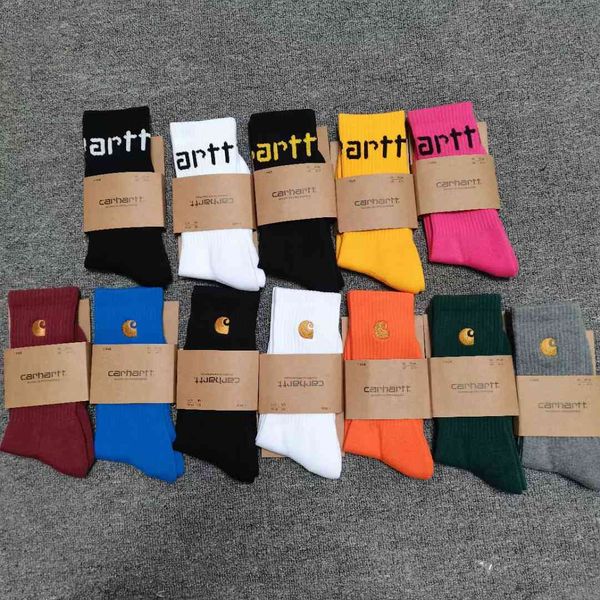 

khart socks middle tube gold standard embroidered towel bottom male and female couple high color, Black;white