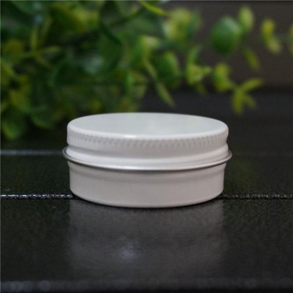 

storage bottles & jars 10-200pcs empty round aluminum box metal tin diy portable 15/80g 15ml white cosmetic cream refillable jar tea po