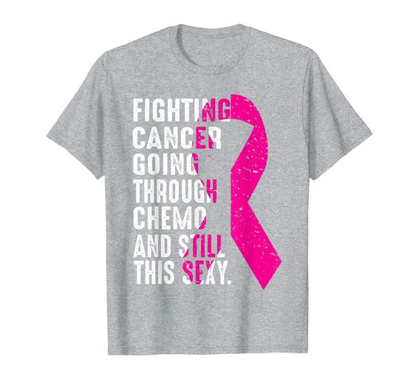 

fighting cancer breast cancer awareness t-shirt, White;black
