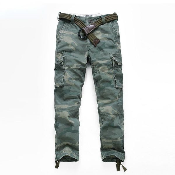 

men's pants casual 2021 tooling fashion trend sports camouflage straight, Black