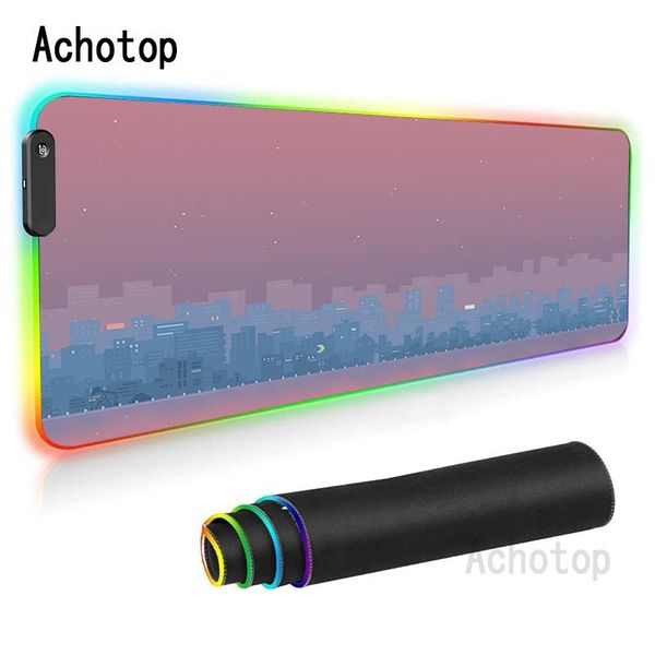 

mouse pads & wrist rests pixel art gaming pad pc computer mousepad rgb large gamer carpet with backlit mausepads big desk play mat