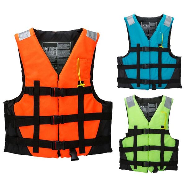 

life vest & buoy universal outdoor swimming boating skiing driving survival suit polyester jacket for with pipe s -xxl